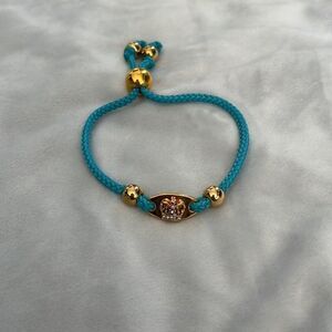 Blue / Teal & Gold Crown Juicy Couture Bracelet